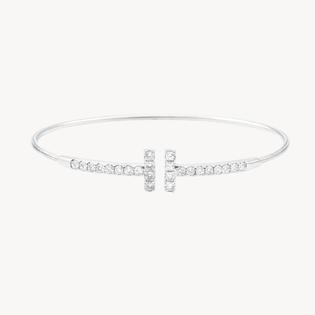 Cross Diamond Flex Bangle
