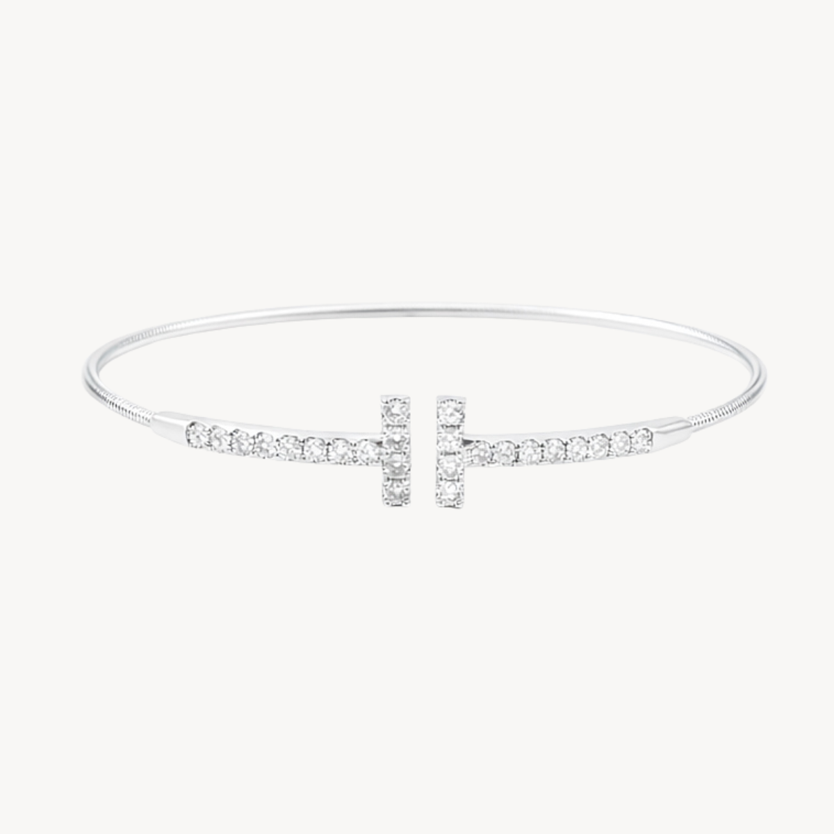 Cross Diamond Flex Bangle
