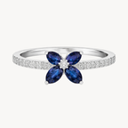 Ornate Blue Sapphire & Diamond Ring