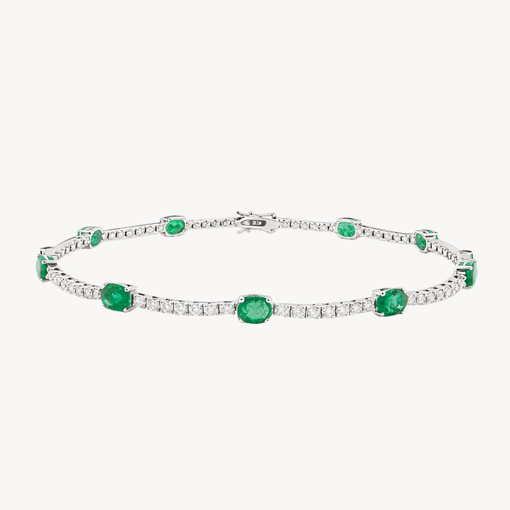 Classic Diamond & Emerald Bracelet