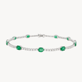 Classic Diamond & Emerald Bracelet
