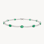 Classic Diamond & Emerald Bracelet