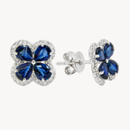 Imperial Blue Sapphire & Diamond Earring