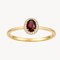 Pristine Diamond & Garnet Ring