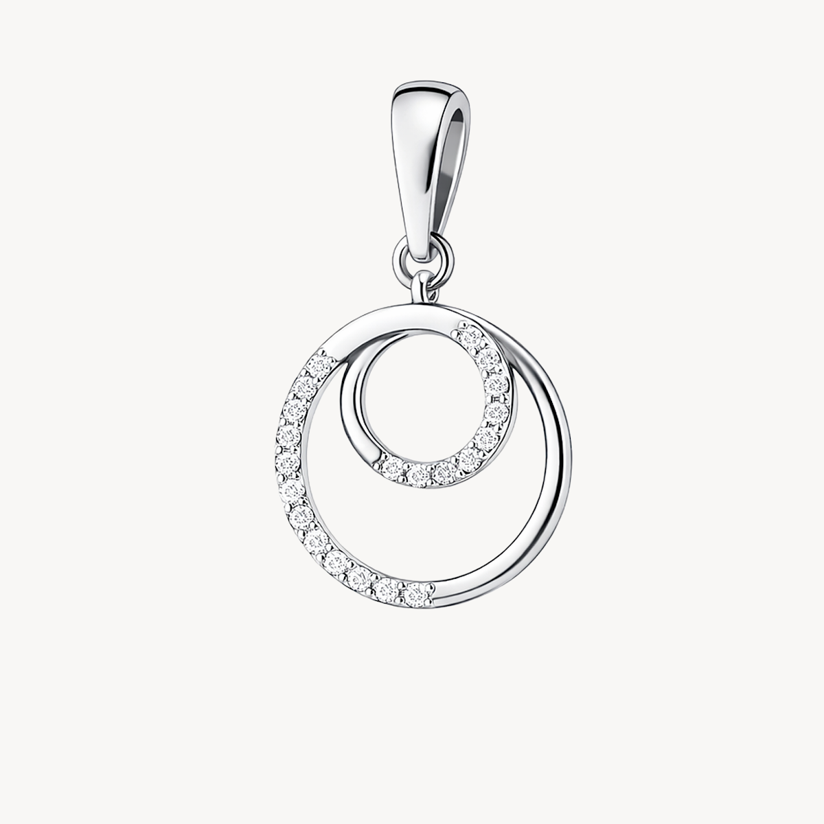 Petite Circle Diamond Pendant
