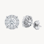 Brilliant Diamond Halo Earring