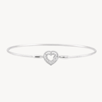 Heart Diamond Pave Bangle