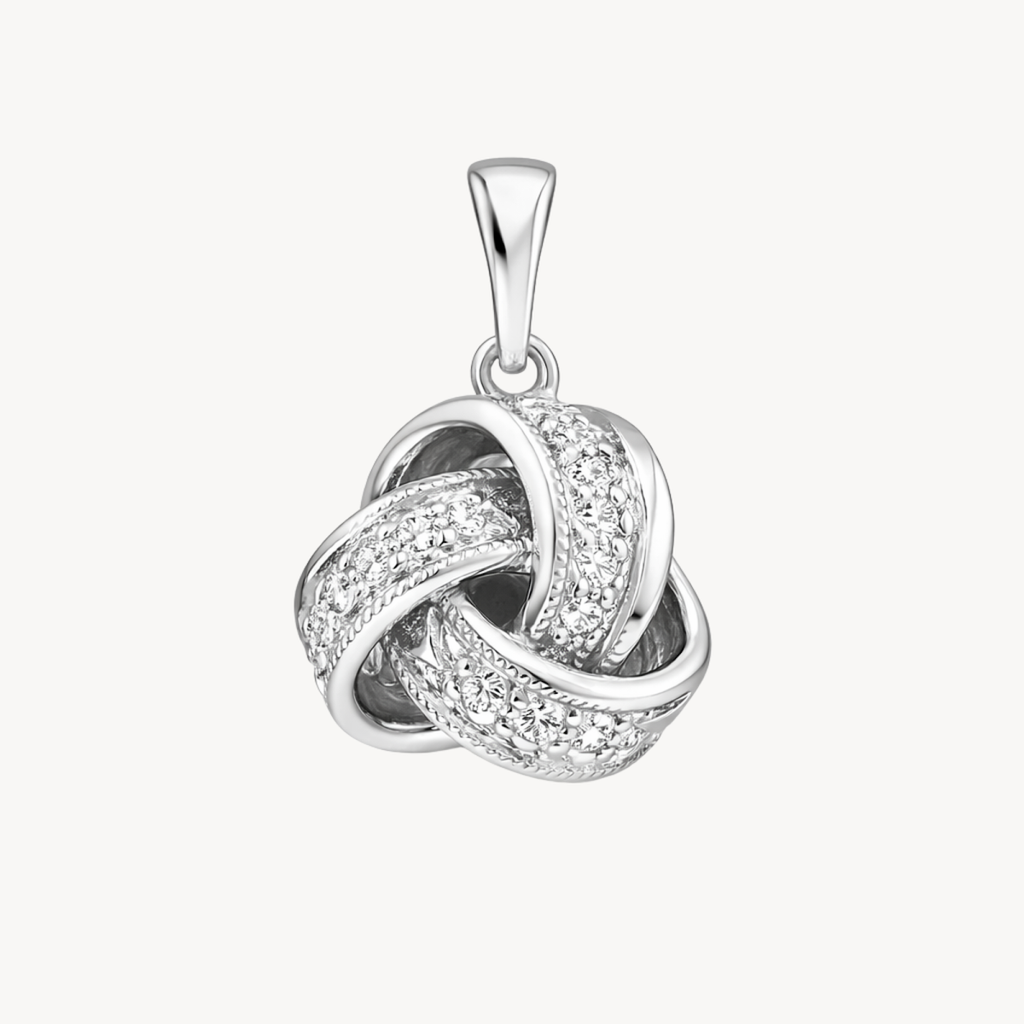 Petite Love Knot Diamond Pendant