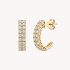 Opulent Diamond Half-Hoop Earring