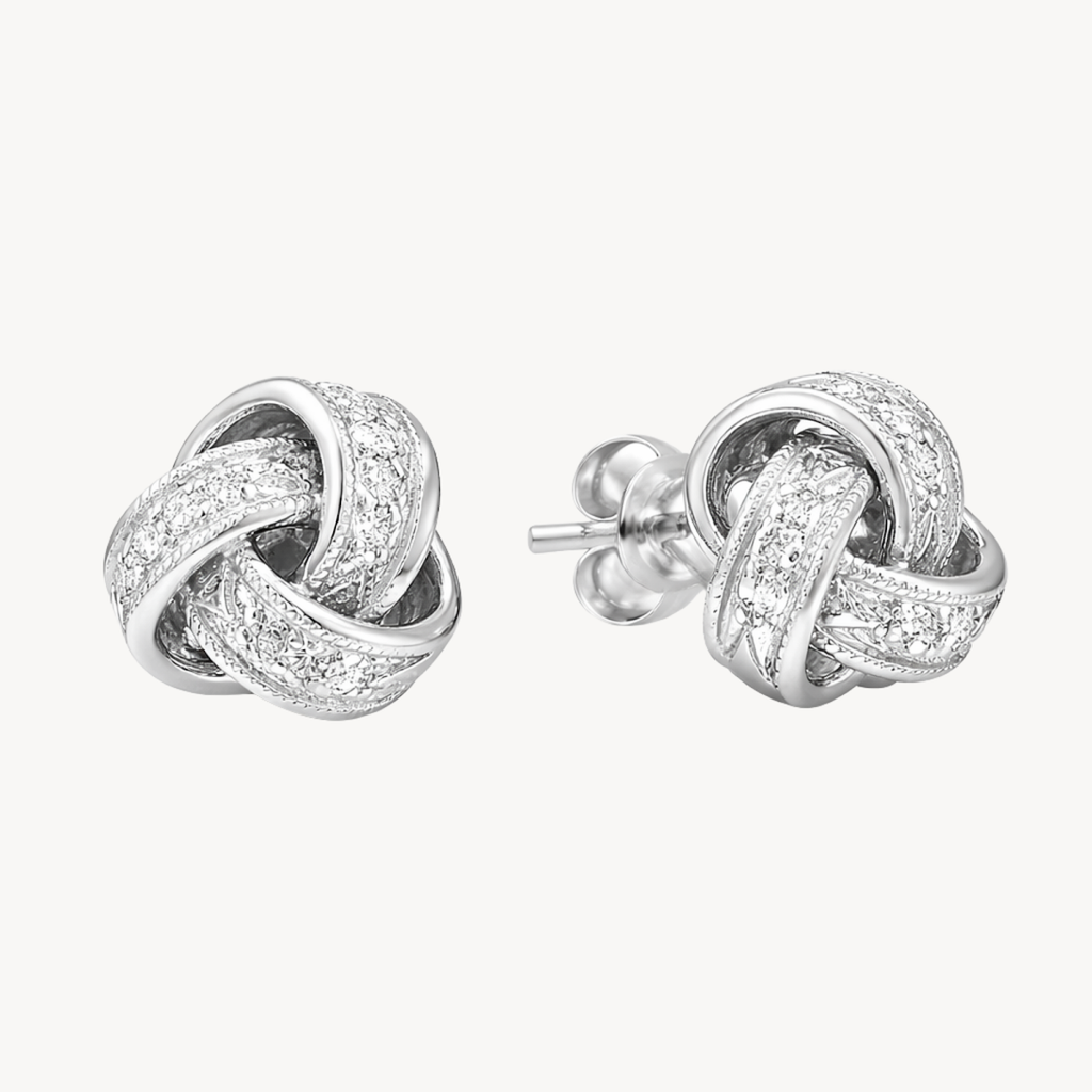 Classic Love Knot Diamond Earring