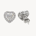 Halo Heart Diamond Earring