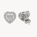 Halo Heart Diamond Earring