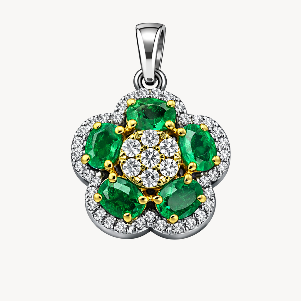 Heritage Diamond & Emerald Pendant