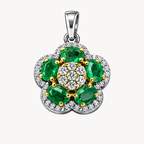 Heritage Diamond & Emerald Pendant