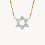 Delicate Star of David Pave Diamond Necklace