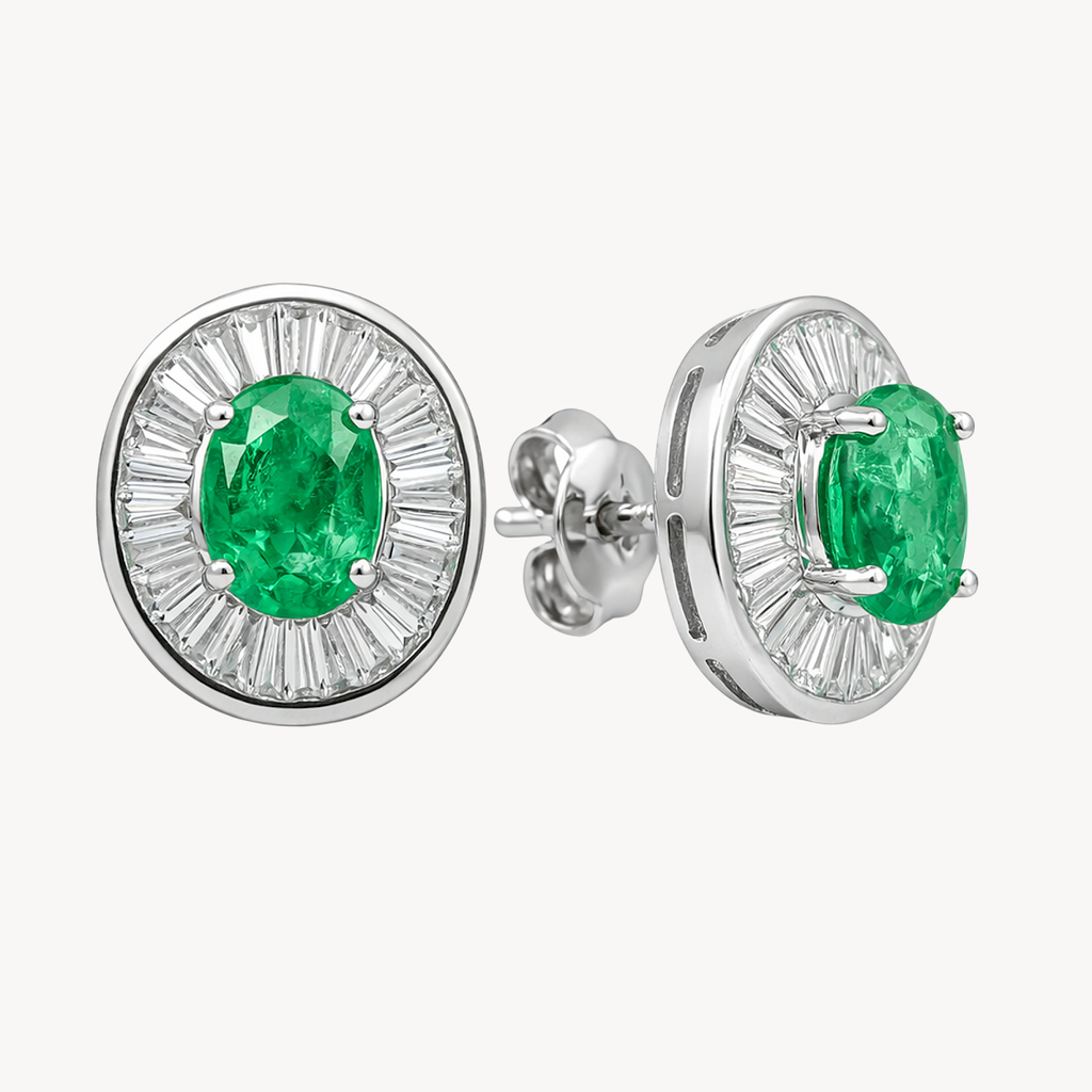 Regal Emerald Earring