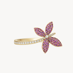 Butterfly Pink Sapphire & Diamond Ring