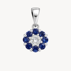 Radiant Blue Sapphire & Diamond Pendant