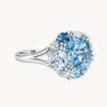 Semi precious & Swiss Blue Topaz Ring