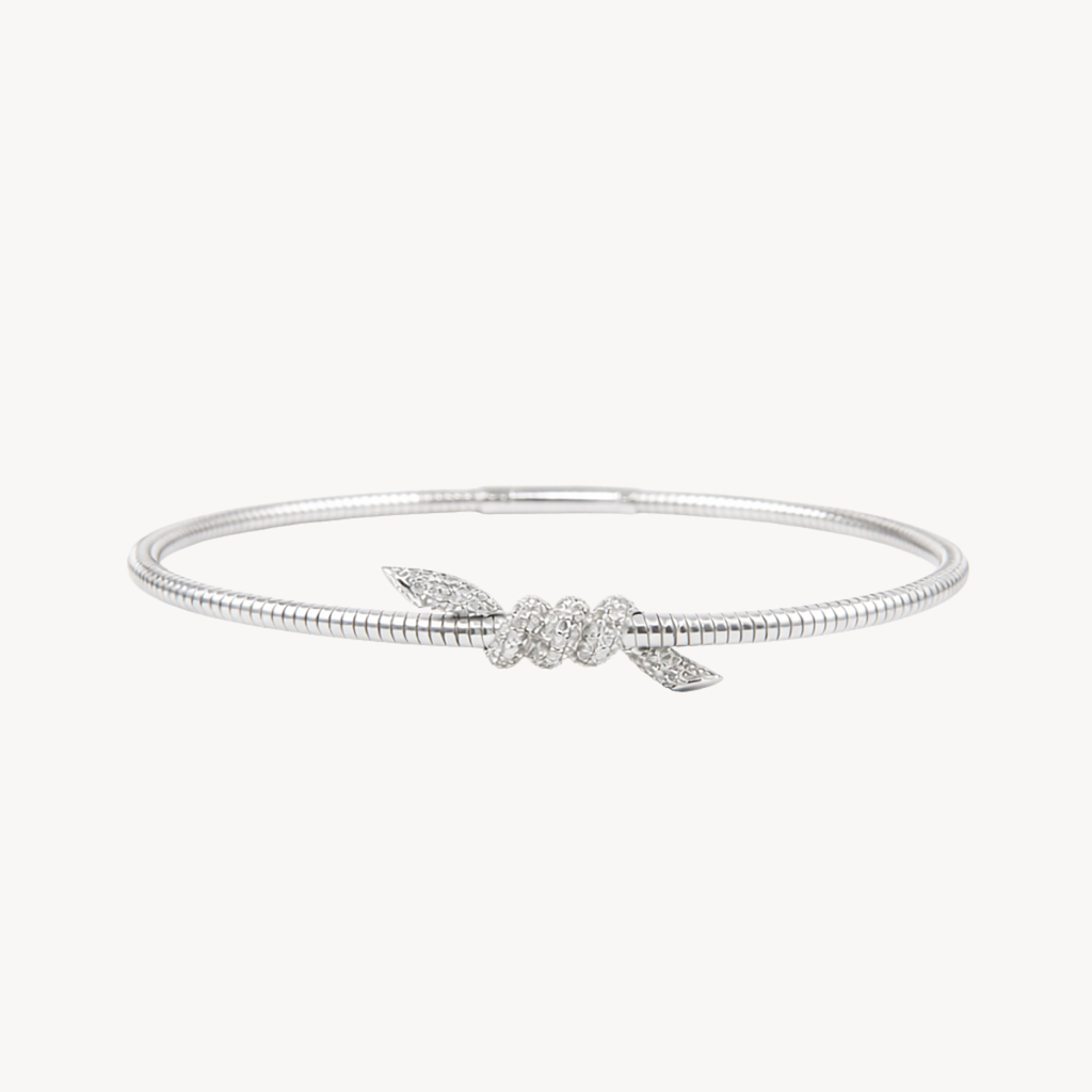 Diamond Leaf Flex Bangle
