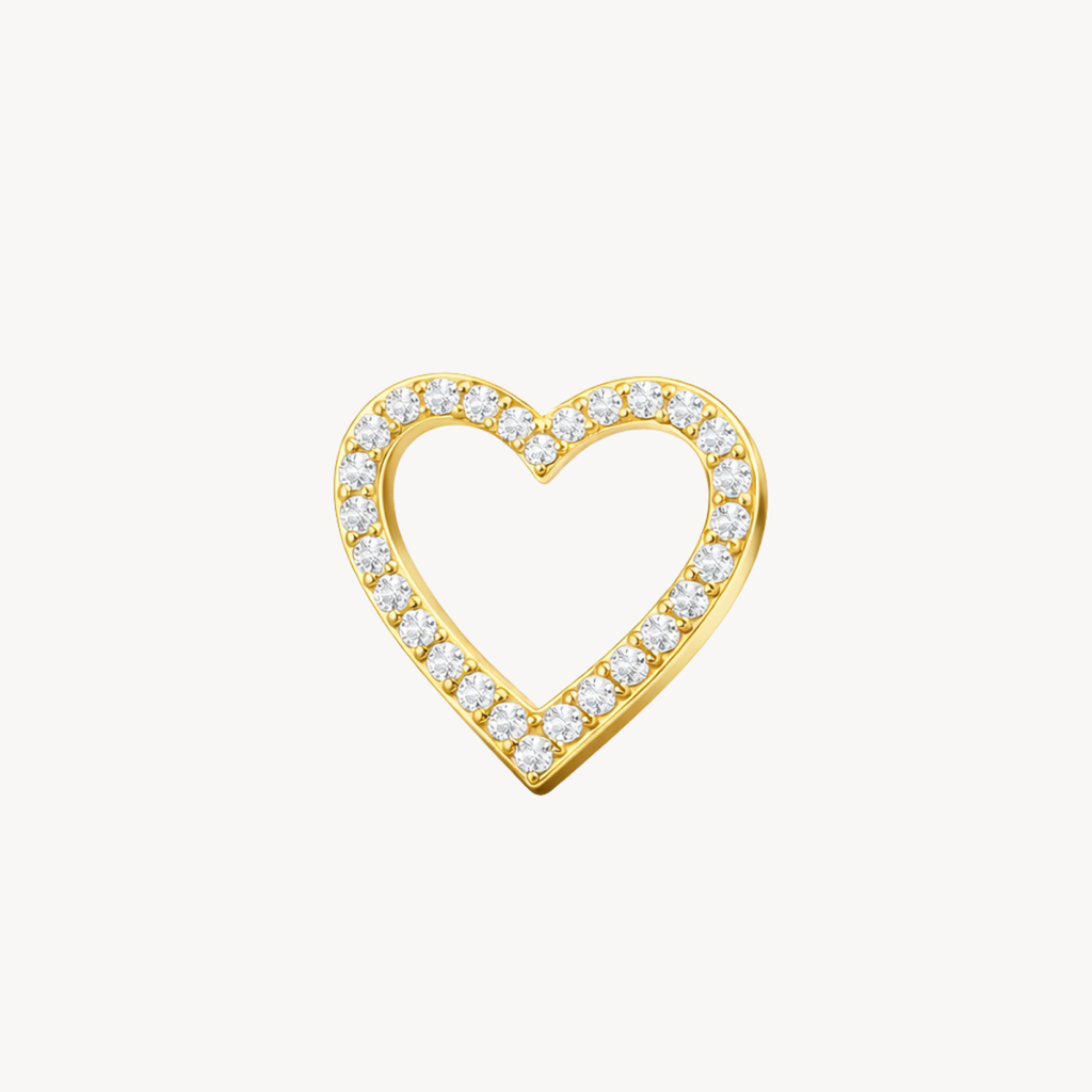 Petite Diamond Pave Heart Pendant