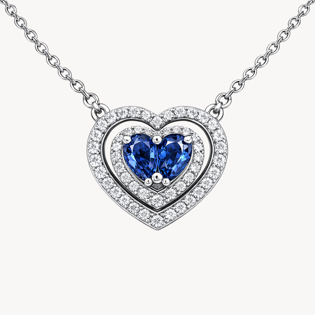 Opulent Blue Sapphire & Diamond Necklace