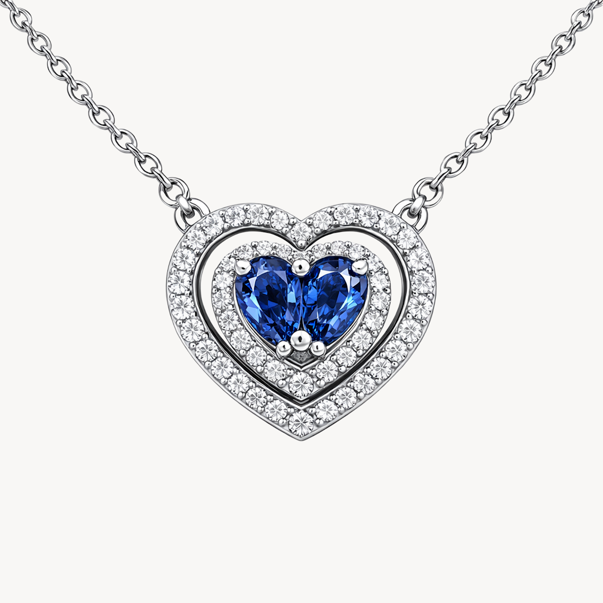 Opulent Blue Sapphire & Diamond Necklace