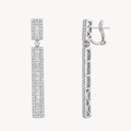 Baguette Diamond Double Drop Earrings