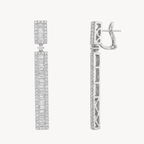 Baguette Diamond Double Drop Earrings