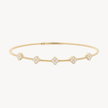 Petite Diamond Clover Station Bangle
