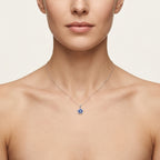 Allure Sapphire Pendant worn by model - Vicenza Miami