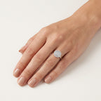 Majestic Diamond Ring White Gold Diamond I worn by model - Vicenza Miami