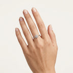 Regal Diamond Ring White Gold Diamond I worn by model - Vicenza Miami