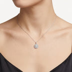 Embellished Diamond Pendant White Gold Diamond I worn by model - Vicenza Miami