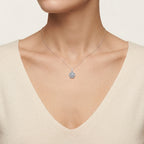 Majestic Diamond Pendant White Gold Diamond I worn by model - Vicenza Miami