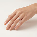 Embellished Diamond Ring White Gold Diamond worn by model - Vicenza Miami