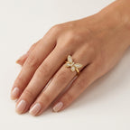 Butterfly Ring worn by model - Vicenza Miami