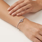 Heart Diamond Pave Bangle worn by model - Vicenza Miami