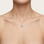 Majestic Diamond Pendant White Gold Diamond II worn by model - Vicenza Miami