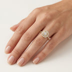 Adorned Diamond Ring White Gold Diamond I worn by model - Vicenza Miami