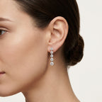 Petite Bar Diamond Earring worn by model - Vicenza Miami