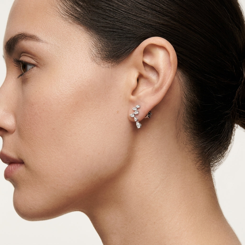 Essence Earring worn by model - Vicenza Miami