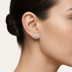 Delicate Diamond Earring Diamond worn by model - Vicenza Miami
