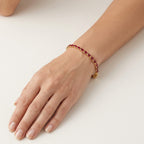 Petite Diamond & Ruby Bracelet worn by model - Vicenza Miami
