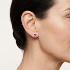 Lavish Diamond Earring worn by model - Vicenza Miami