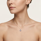 Sovereign Diamond Pendant worn by model - Vicenza Miami