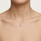 Sublime Diamond Pendant White Gold Diamond worn by model - Vicenza Miami