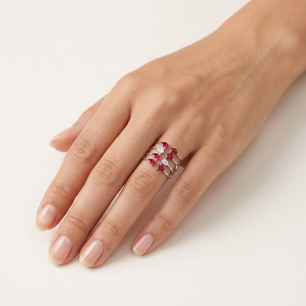 Sovereign Ring worn by model - Vicenza Miami