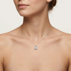 Imperial Diamond Pendant White Gold Diamond I worn by model - Vicenza Miami