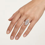 Pristine Ring White Gold Diamond worn by model - Vicenza Miami